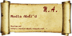 Modla Abád névjegykártya